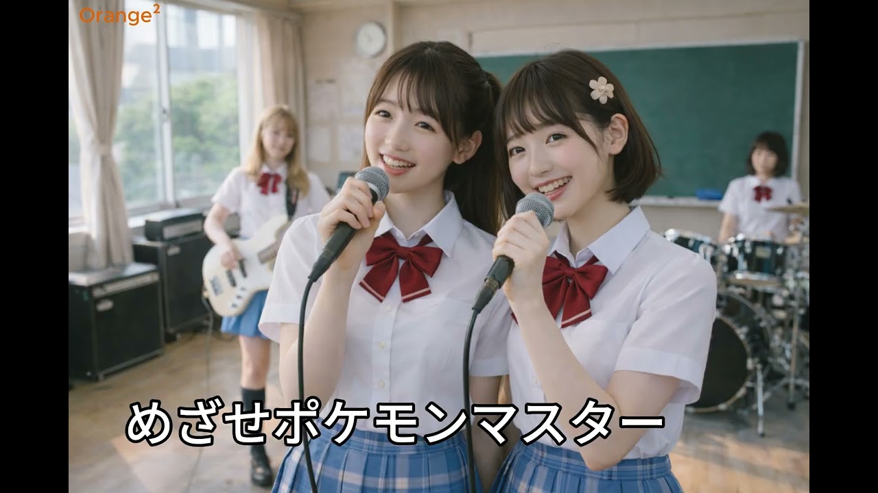 【Orange²】めざせポケモンマスター (Aim to Be a Pokémon Master)｜ポケットモンスター｜雙主唱高中女子樂團風｜松本梨香｜AI Cover