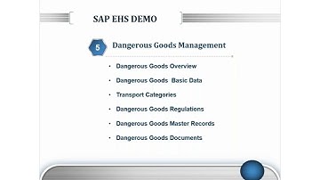 SAP EHS Online Training Demo Session | SAP EHS Tutorial | SAP EHS Overview