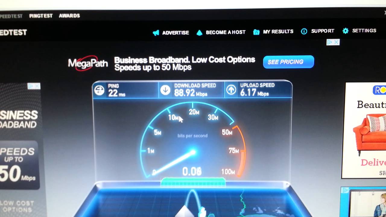 my speedtest net