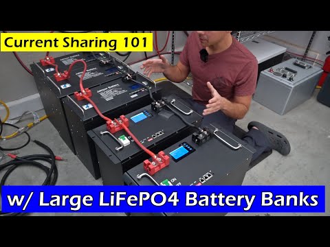 current sharing 101 w large lifepo4 battery banks