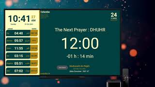 Smart Masjid Screen | Prayer Times For The World (Contact: 0756470941) screenshot 1