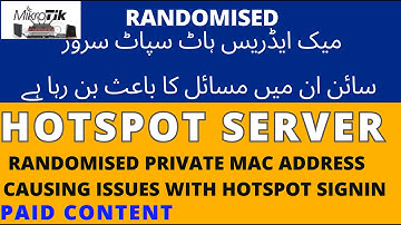Mikrotik Randomize Mac Address Solution Hotspot Networks Voucher Systems  hadinetwork in urdu/hindi