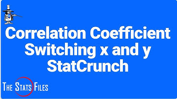 9.1.35 Switching x and y variables impact on correlation coefficient r with StatCrunch