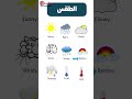 الطقس باللغة الإنجليزية