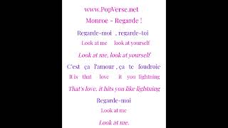 That is love, it hits you like lightning - Monroe, Regarde ! #lyricstranslation #French