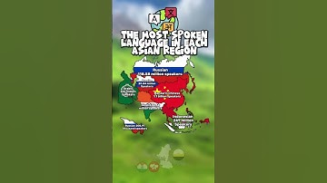 The most spoken language in each Asian region #mapping #mapper #geography #history #shorts