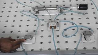 Double acting pneumatic cylinder