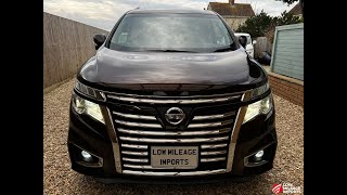 2014 FACE LIFT NISSAN ELGRAND 3.5 V6 HIGHWAY STAR PREMIUM FULL QUILTED LEATHER UK REGISTERED