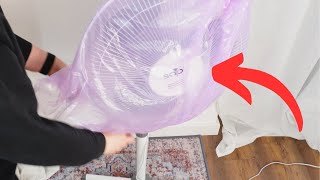 Put the bag over the fan. You won't believe the results