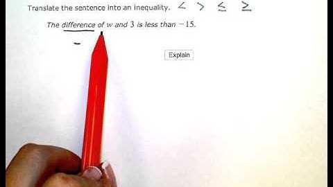 Translating a sentence into a one step inequality (KC)