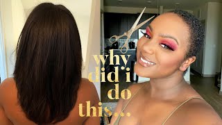 BIG CHOP 2021 ON 4A/4B HAIR (REGRETS???) | Starting My New Natural Hair Journey