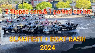 Slamfest Demolition Derby & Boat Bash 2024 || Puyallup Spring Fair, WA