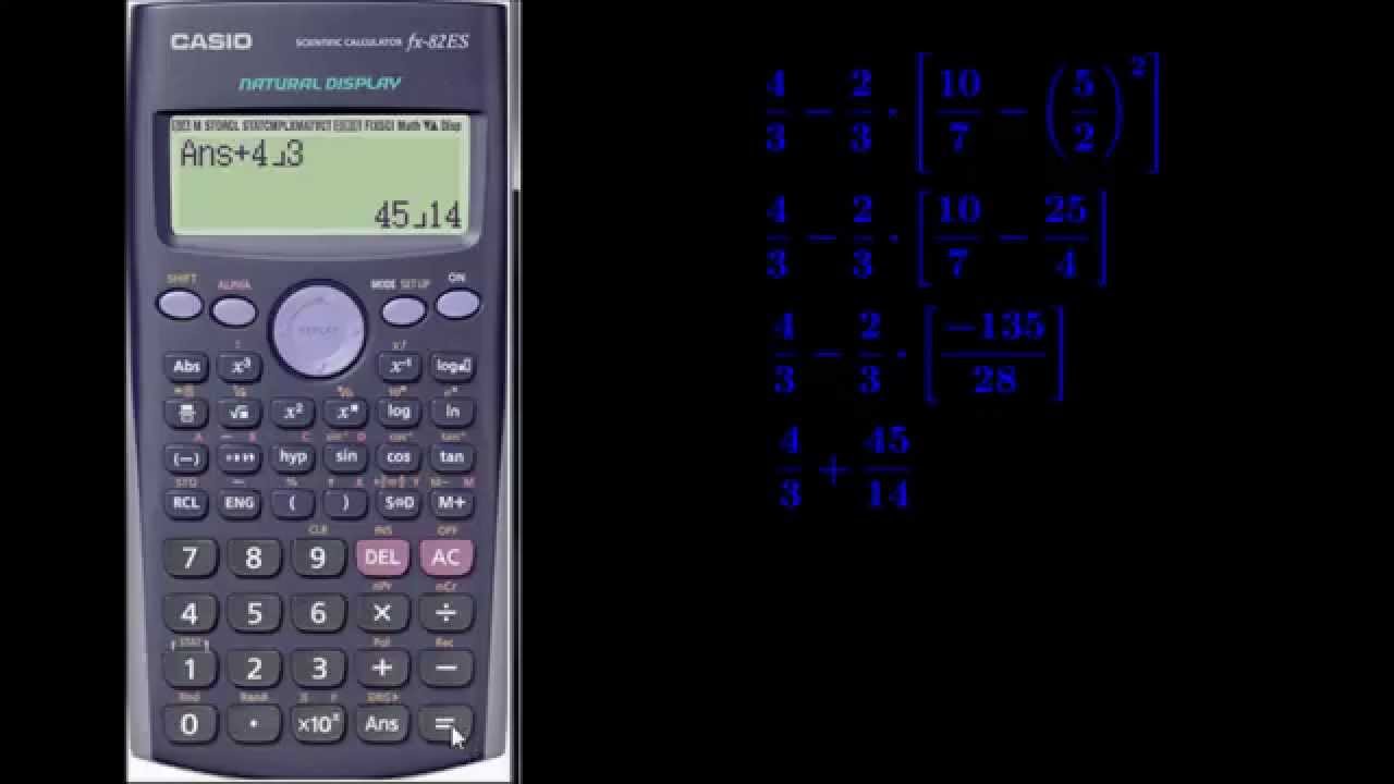 Fracciones en calculadora cientifica