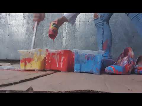 Colorful traces of paint- by Mila