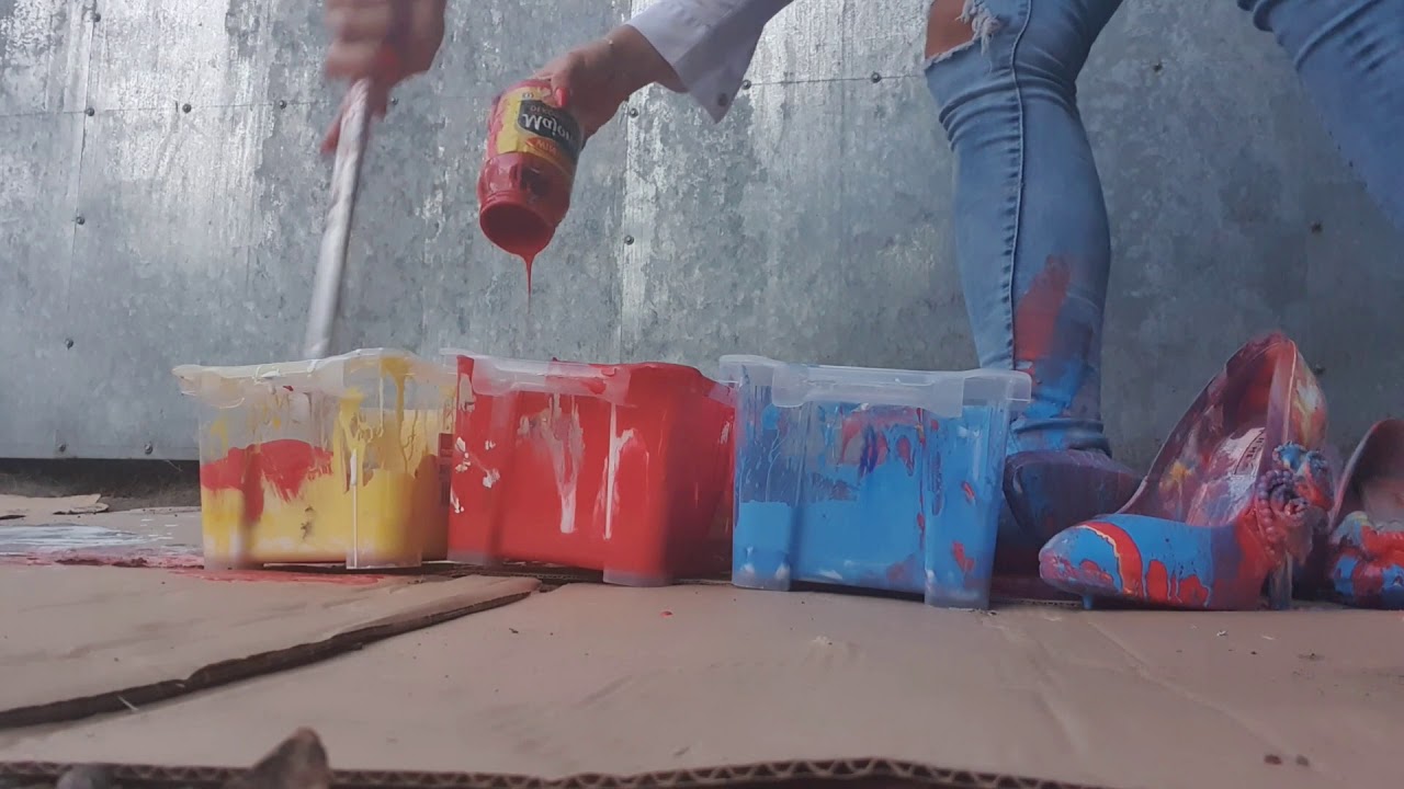 Colorful traces of paint- by Mila