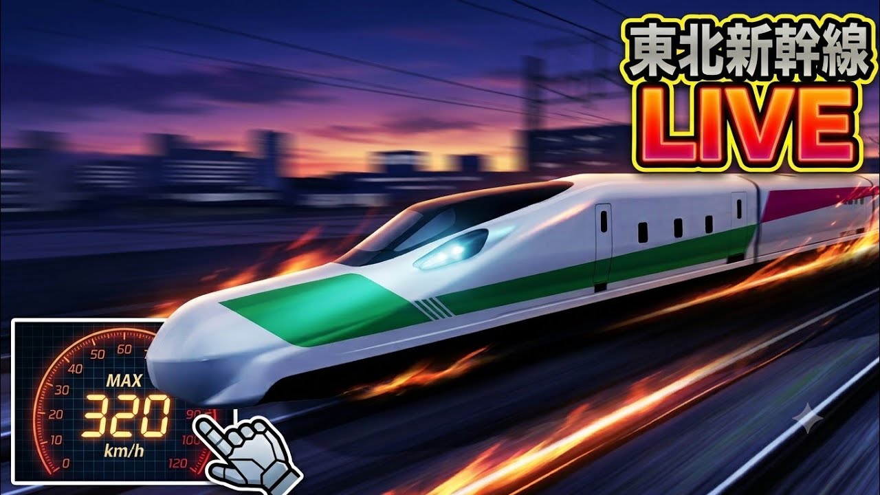 🚄東北新幹線 郡山 LIVE🔴REC ライブカメラ 鉄道 MAX320km/h