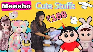 ₹166 main soft toys😍❤️🤍cute stuffs 😍 from Meesho🤯|Honest Review✅ #meesho #cutetoys #meeshohaul