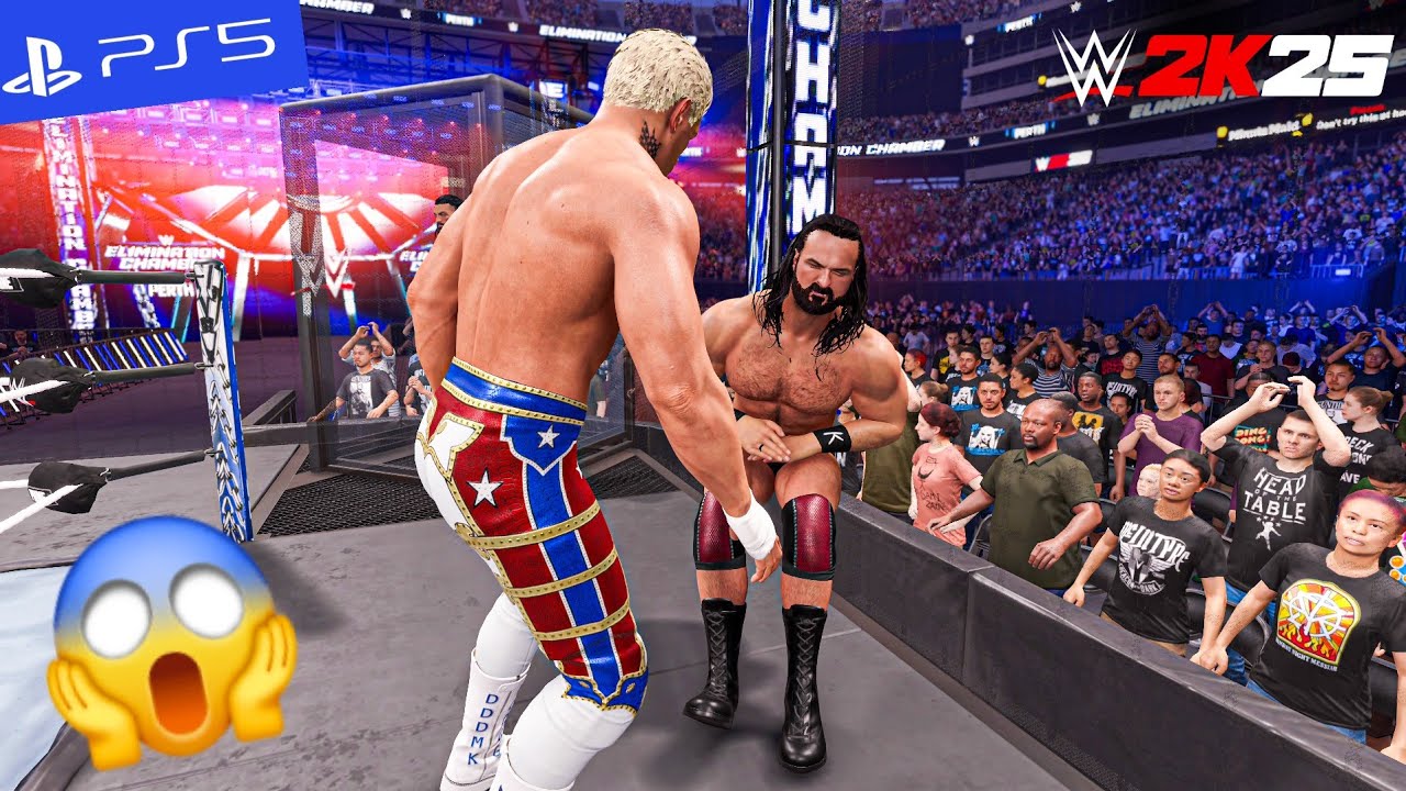 WWE 2k25 - Elimination Chamber Match (CM Punk v Reigns v Drew v Cody v Jacob v Orton) | PS5
