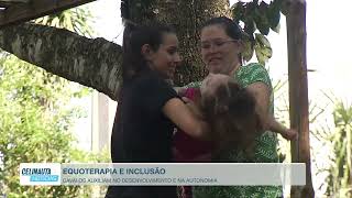 Equoterapia gratuita promove desenvolvimento,...