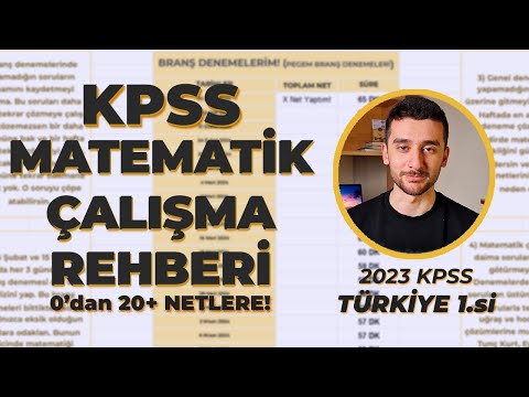 Sıfırdan KPSS Matematik Nasıl Çalışılır? (Hoca ve kaynak önerileri, Ücretsiz program)