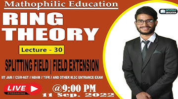 SPLITTING FIELD | FIELD EXTENSION | RING THEORY | LECTURE - 30  | IIT JAM | CSIR-NET | GATE | TIFR