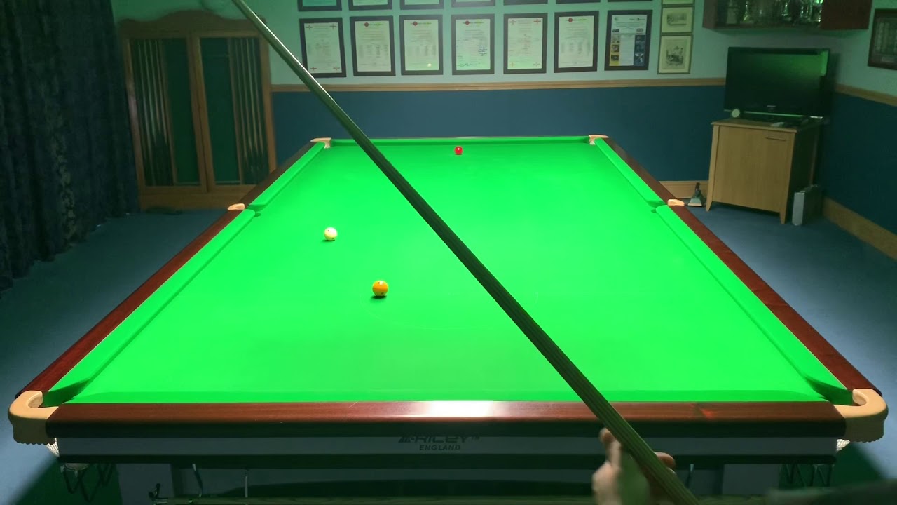 Drop Cannon using the angle of the centre pocket played by Rob Hall in