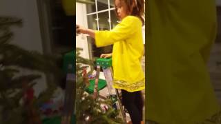 Christmas tree decorating