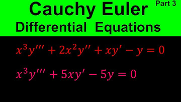 Higher Order Cauchy Euler Differential Equations | Cauchy Euler Differential Equation | Part 3