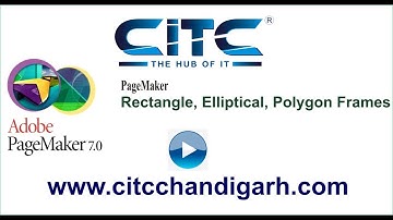Tutorial Video on Rectangular Frame,Elliptical Frame,Polygon Frame in PageMaker