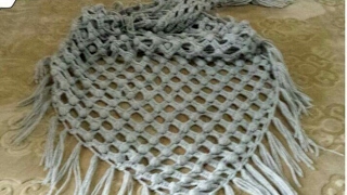 كروشيه كيف اصنع شال سكارف تركي مثلث خطوة بخطوة  How to crocheted  amazing Turkish triangle shawel
