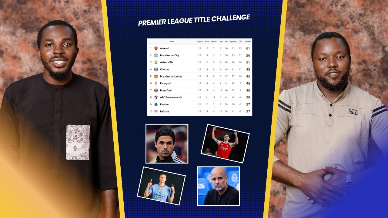 PREMIER LEAGUE TITLE | ARSENAL | MAN CITY | TOP 4 | CHELSEA | MAN UNITED | LIVERPOOL