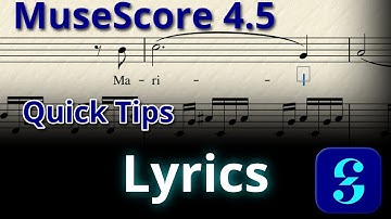 Lyrics in MuseScore