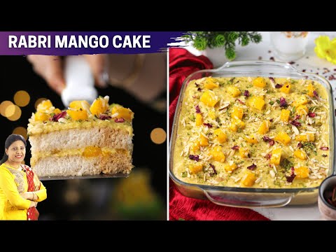 Rabri Mango Cake | आम रस मलाई केक | No Oven | Mango Rabdi Cake Recipe | Mango Cake | Mintsrecipes | MintsRecipes