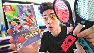 ULTIMATE Mario Tennis Aces Unboxing! *ON LAUNCH*