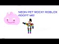 NEON PET ROCK!!  ADOPT ME!! (Roblox)