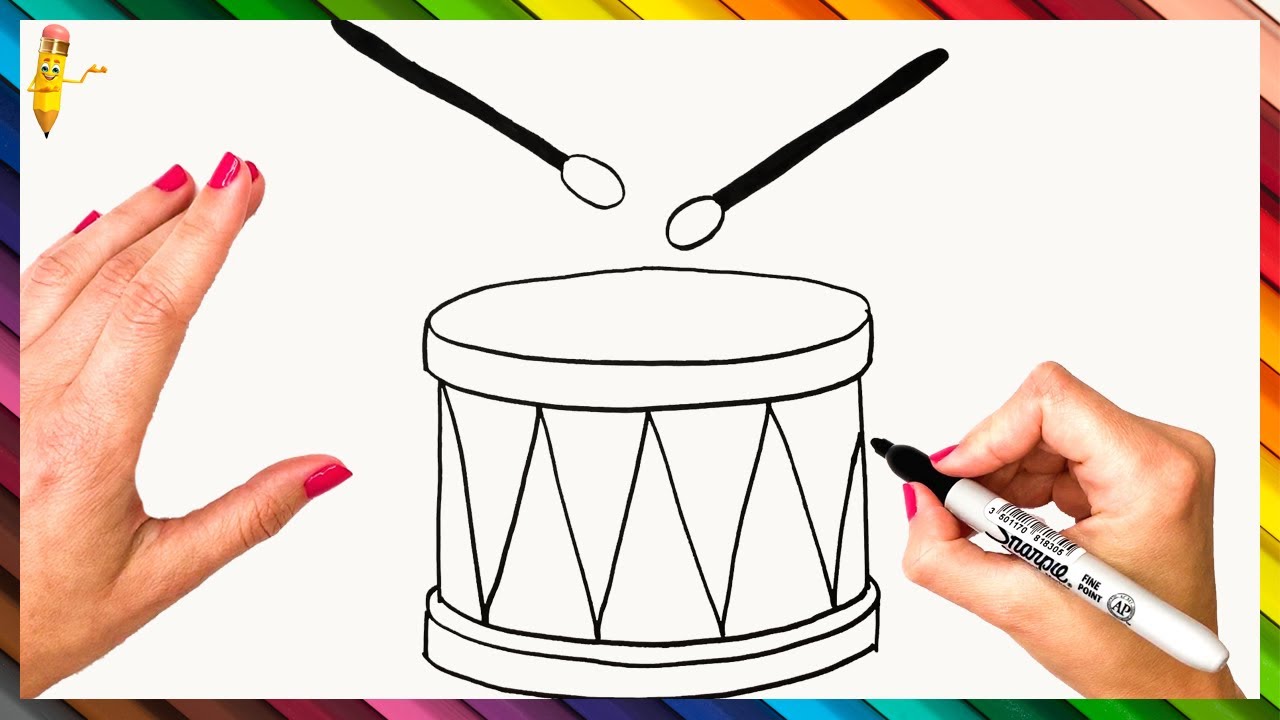 How To Draw A Drum Set Step by Step  12 Easy Phase