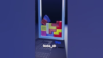 Tetris Softbody Mesh / Blender Animation 083 #softbody #games #tetris #gaming #animation #puzzle