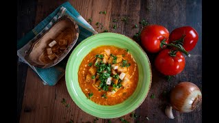 This Italian tomato soup is aromatic