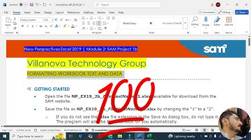 New Perspectives Excel 2019 | Module 2: SAM Project 1b #VillanovaTechnologyGroup #excelmodule2