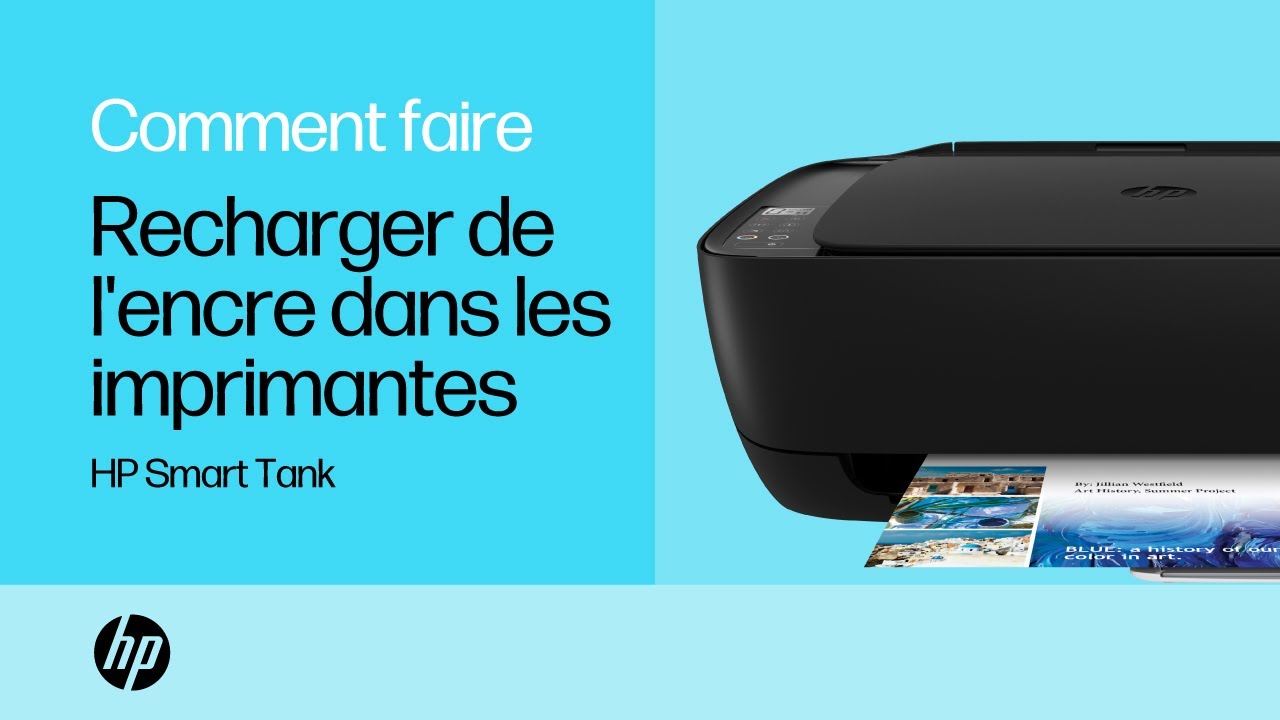 Recharger de l'encre dans les imprimantes HP Smart Tank - YouTube