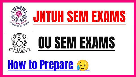 JNTUH EXAMS || OU EXAMS || JNTUK EXAMS || Preparation Tips
