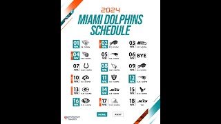 REACTION TO MIAMI DOLPHINS 2024 SCHEDULE INCLUDING 5 PRIMETIME GAMES!!!