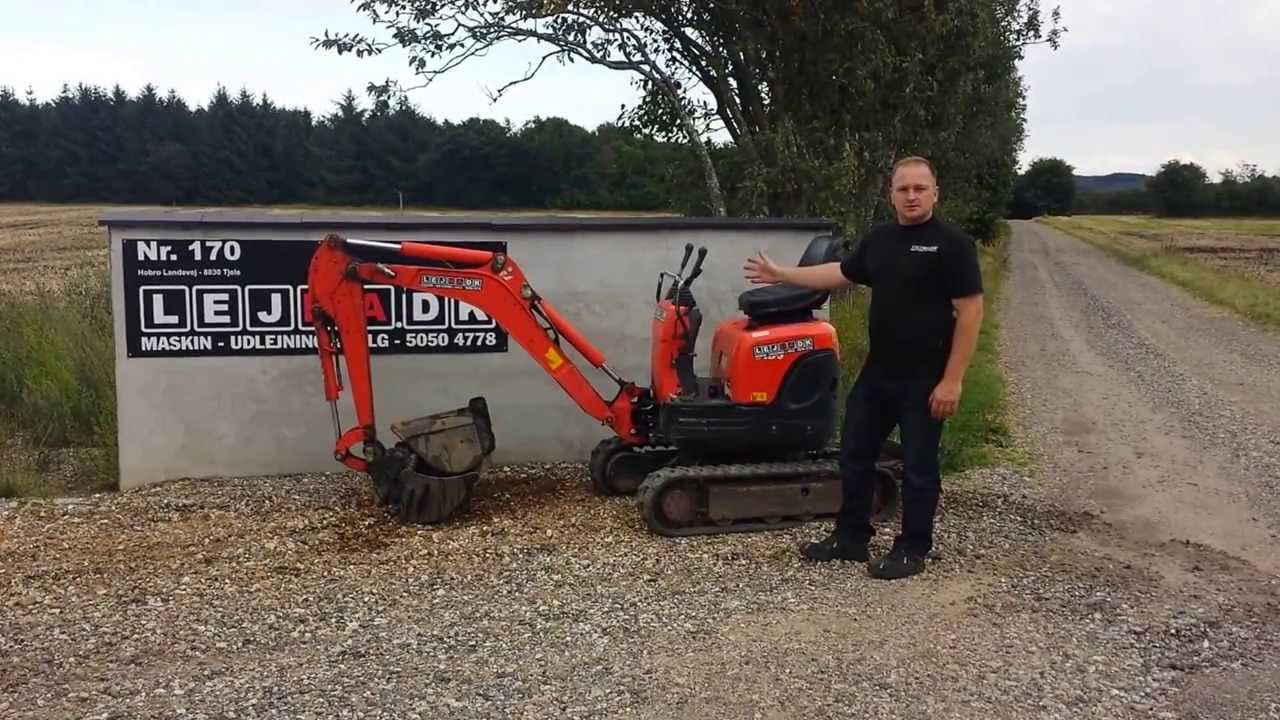 Lej en Kubota u10 minigraver hos LEJMA.DK YouTube