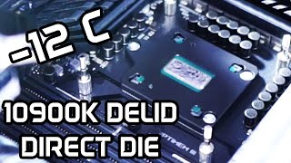 10900K Delidding Direct Die Liquid Metal  Temperature Results