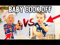 BABY COOK OFF (Cutest Cupcake cooking video) w/ Disco and Charm NORRIS NUTS COOKING