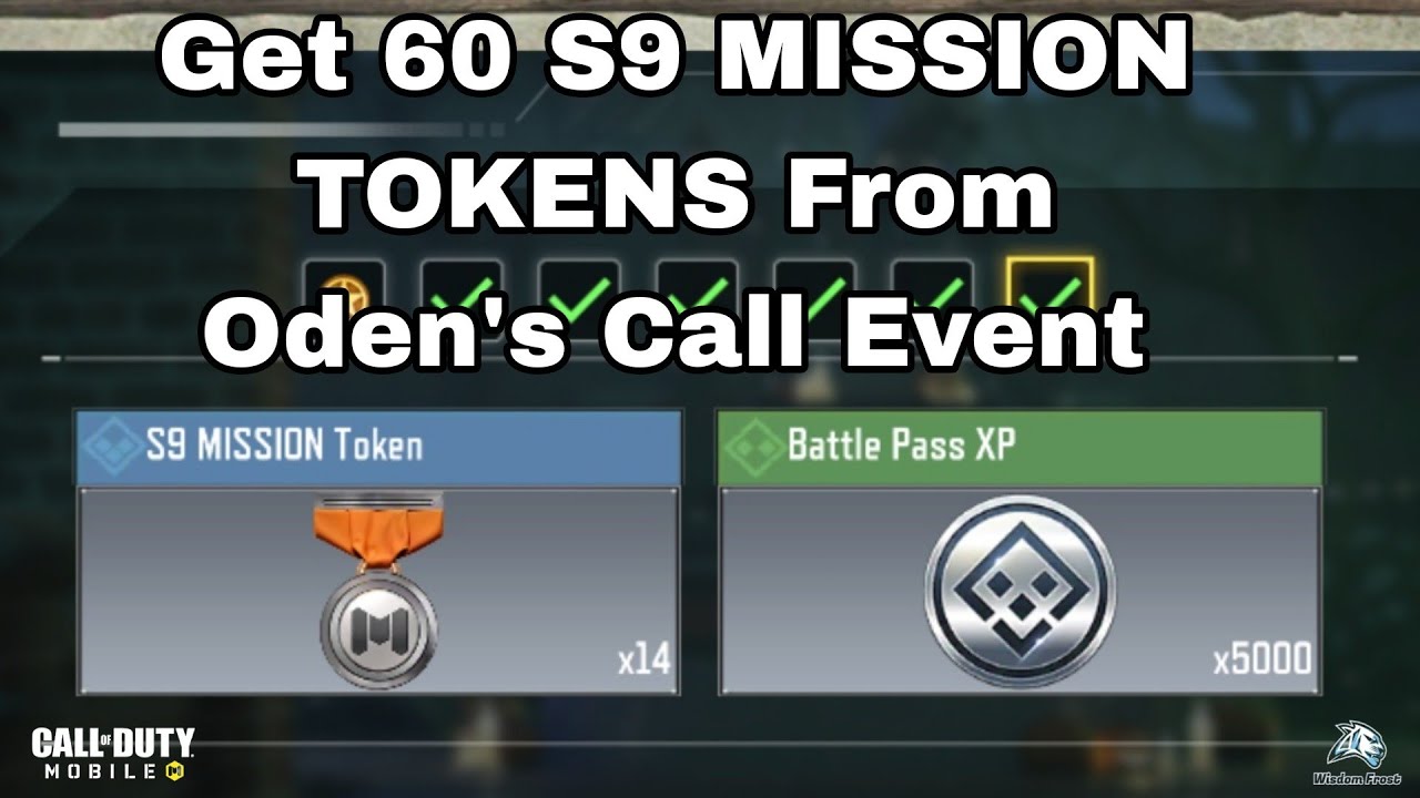 Cod Tokens Get 60 S9 MISSION TOKENS From Oden's Call Event Cod Mobile - YouTube
