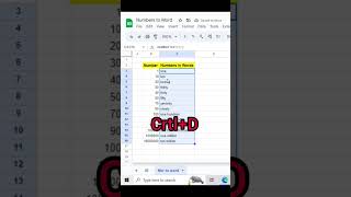 convert the Numbers into words in Google sheets ? #exceltutorial #googlesheets #excel #exceltricks