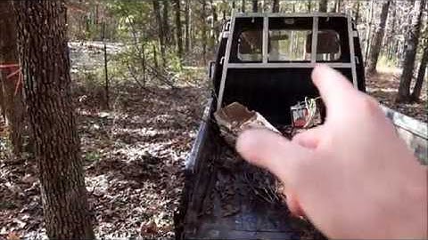 Removing barb wire fence in the forest