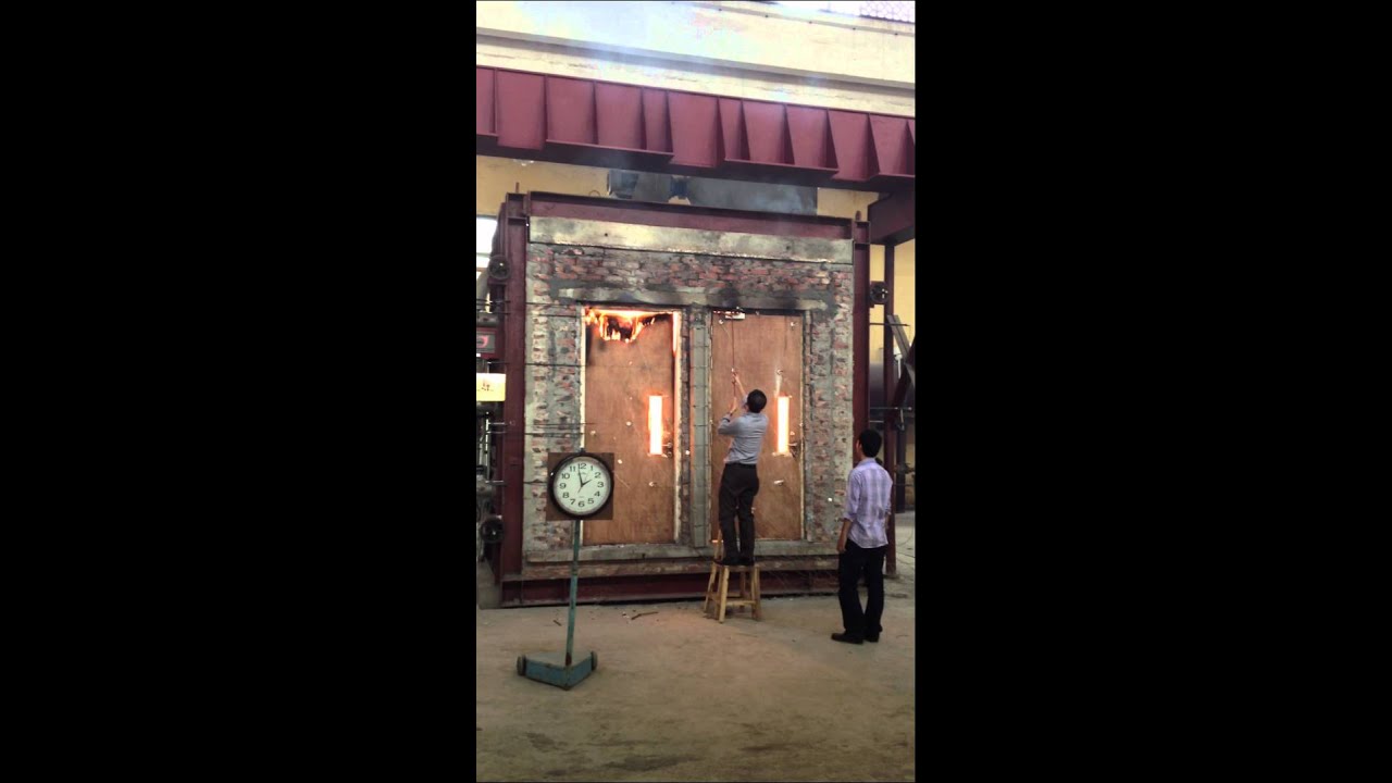 Timber fire rated door testing affter 120minutes