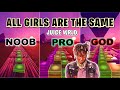 Juice WRLD - All Girls Are The Same - Noob vs Pro vs God (Fortnite Music Blocks)